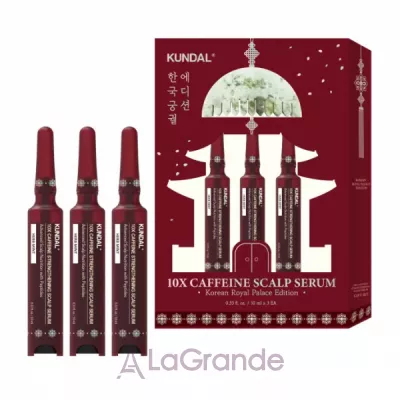 Kundal 10X Caffeine Strengthening Scalp Serum + Gua Sha Comb Korean Royal Palace Edition ����� ��������� �� ��������� ����� + ������� �����
