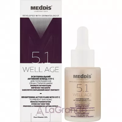 Meddis Well Age Whitening Active Fluid With Vit C ������������� �������� ����� � ������� C