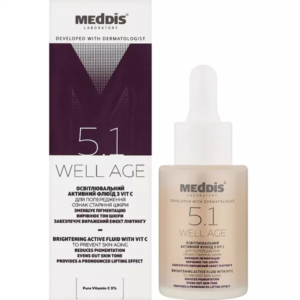 Meddis Well Age Whitening Active Fluid With Vit C ����������� �������� ����� � ��������� C