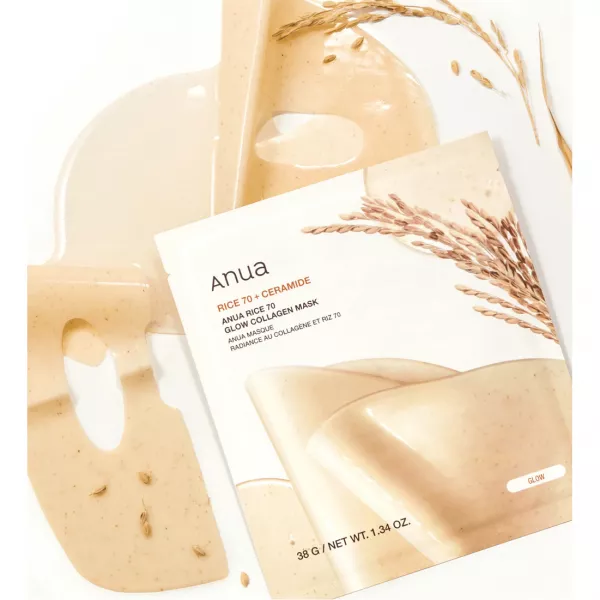 Anua Rice 70 Glow Collagen Mask ������������ ������������ ����� ��� ������ ���� ����