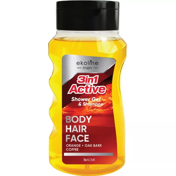 EkoLine Men 3 In 1 Active Shower Gel & Shampoo �������� ����-������� 3 � 1 ��� ���, ������� �� �������