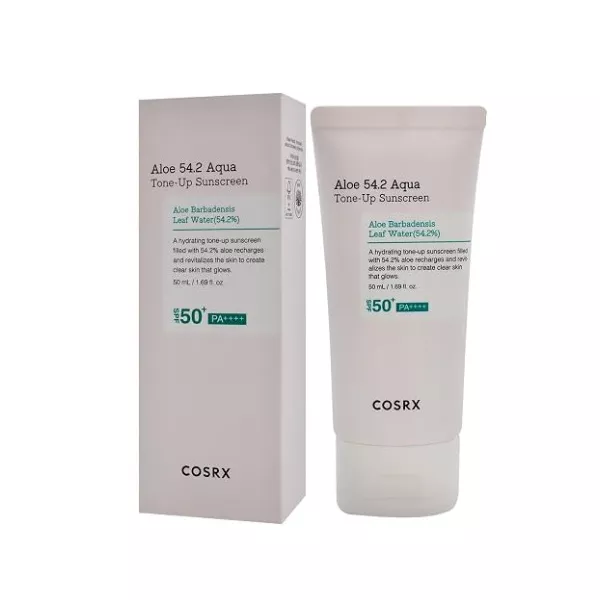 �ֲ��� Cosrx Aloe 54.2 Aqua Tone-Up Sunscreen SPF50+/PA++++ �������������� ������������� ����