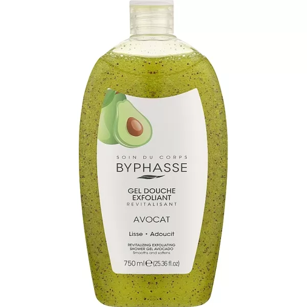 Byphasse Revitalizing Exfoliating Shower Gel Avocado ����������-���� ��� ���� � �������