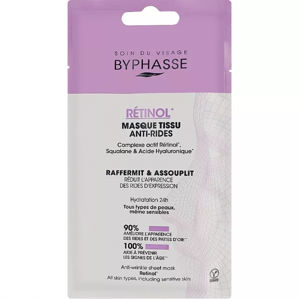 Byphasse Anti-Ride Retinol Raffermit & Assouplit Anti-Wrinkle Sheet Mask �������� ����� ��� ���� ���� ������ ������ � ���������