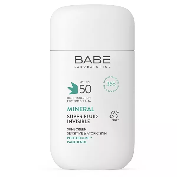 Babe Laboratorios Mineral Super Fluid SPF50 Invisible Sunscreen Sensitive & Atopic Skin �������������� ����������� ����� � SPF50