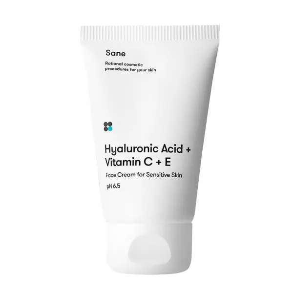Sane Hyaluronic Acid + Vitamin C + E Face Cream For Sensitive Skin ���� ��� ������� ���� ������� � ����������� �������� + ����� � + �