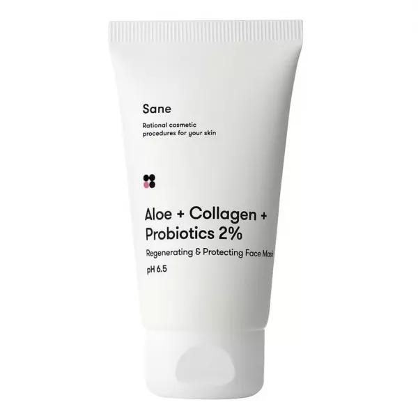 Sane Aloe + Collagen + Probiotics 2% Regenerating Protecting Face Mask ����� ��� ������� � ����