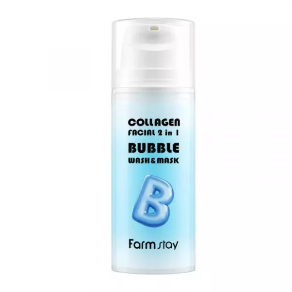 Farmstay Collagen Facial 2 In 1 Bubble Wash & Mask ������������ ����-����� ��� �������� � ���������