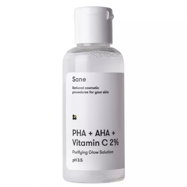 Sane PHA + AHA + Vitamin C 2% Purifying Glow Solution ����� ��� ���� � ��� + ��� + ������� �