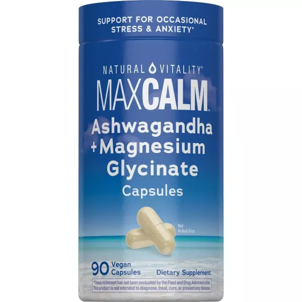 Natural Vitality MAXCALM Ashwagandha + Magnesium Glycinate ����������� ������� 