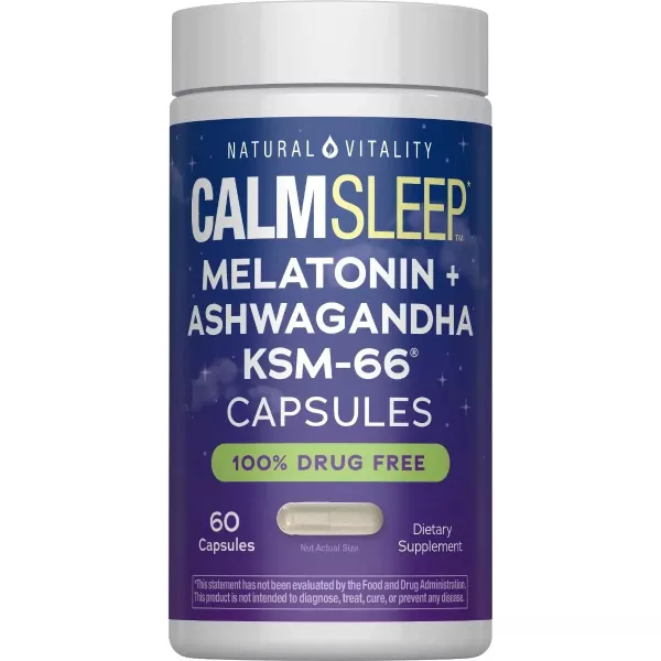 Natural Vitality Calm Sleep Melatonin + Ashwagandha KSM-66 ����������� ������� 