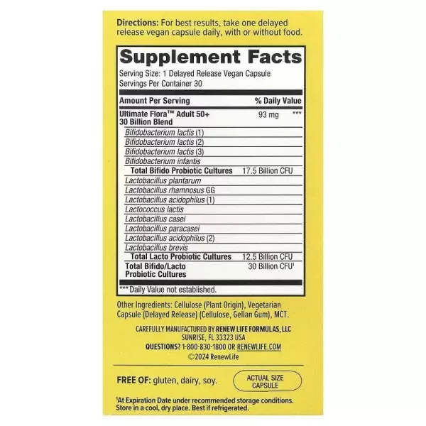 Renew Life Ultimate Flora Probiotic Adult 50+ 30 Billion CFU ����������� ������� 