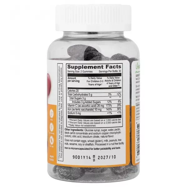Lifeable Kids Iron + Vitamin C Gummies ����������� ������� ��� ����� 