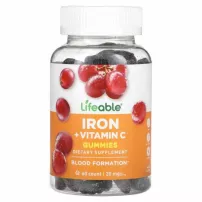 Lifeable Iron + Vitamin C Adult Gummies ����������� ������� "������ + ������� C", �� ������ ���������