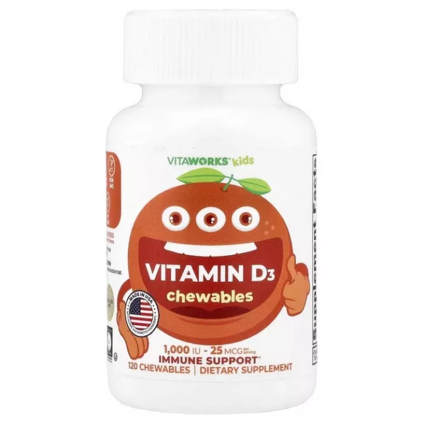 Lifeable VitaWorks Kids Vitamin D3 Chewables ĳ������ ������� ��� ���� 