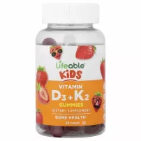 Lifeable Kids Vitamin D3 + K2 Gummies ĳ������ ������� ��� ���� "³���� D3 + ³���� K2"