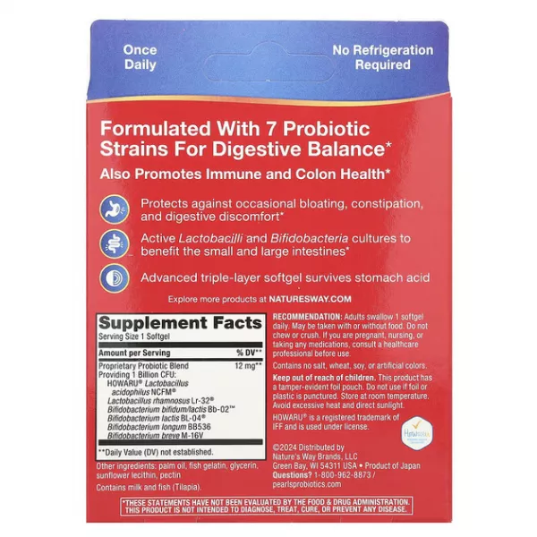 Nature's Way Pearls Complete Probiotic ����������� ����������� ��������, 1 ���� ���