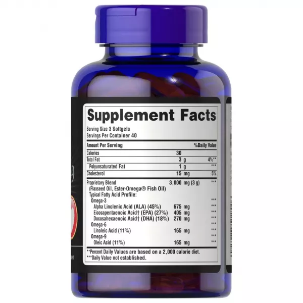 Puritan's Pride Triple Omega 3-6-9 Fish & Flax Oils ĳ������ ������� 