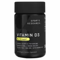 Sports Research Vitamin D3 Max Strenght 10000IU ����������� ������� "������� D3, ������������ ����", 10000 ��