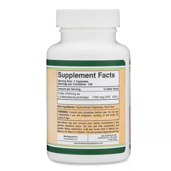 Double Wood Methylfolate 1000 mcg ĳ������ ������� 