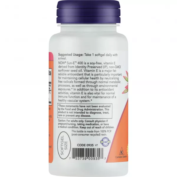 Now Foods Sun-E 400 IU ĳ������ ������� 
