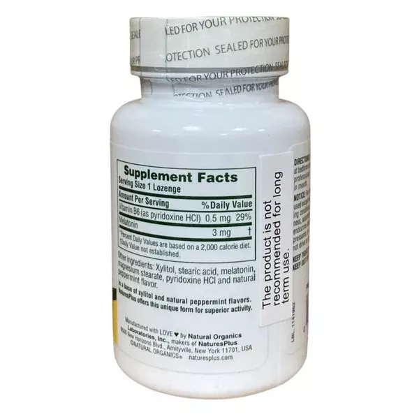 NaturesPlus Melatonin Sublingual 3mg with B6 ĳ������ ������� 