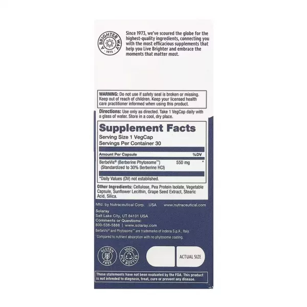 Solaray Prossorb Berberine 9x Absorption ������� ������� 