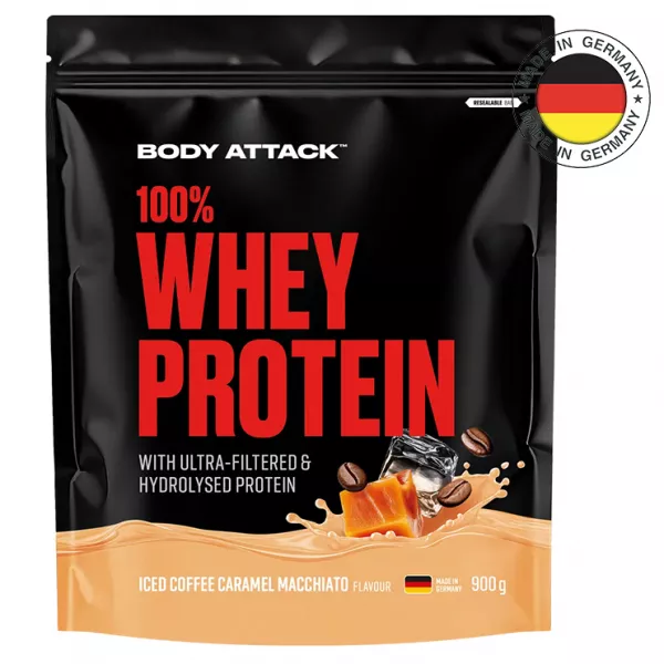 Body Attack 100% Whey Protein Iced Coffee Caramel Macchiato ������������ ������� �� ������ ��������� ������������ ��������