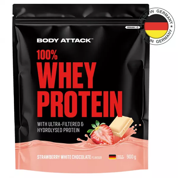 Body Attack 100% Whey Protein Strawberry White Chocolate ������������ ������� �� ������ �������� � ������ ��������
