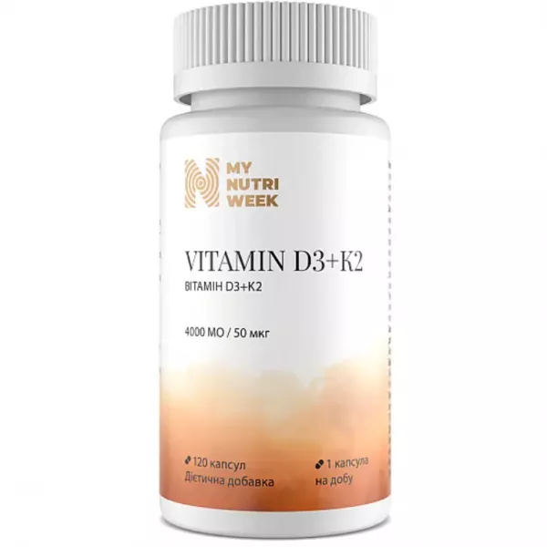 My Nutri Week Vitamin D3+K2 4000 IU/50 mcg ������� D3+K2 4000 ��/50 ���