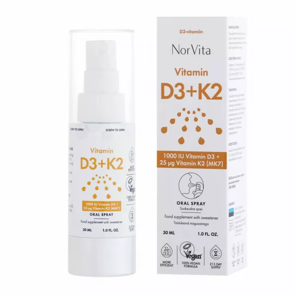NorVita Vitamin D3+K2 Oral Spray ����������� ������� 