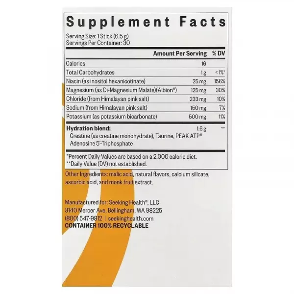 Seeking Health Optimal Electrolyte Orange Flavored ĳ������ ������� 