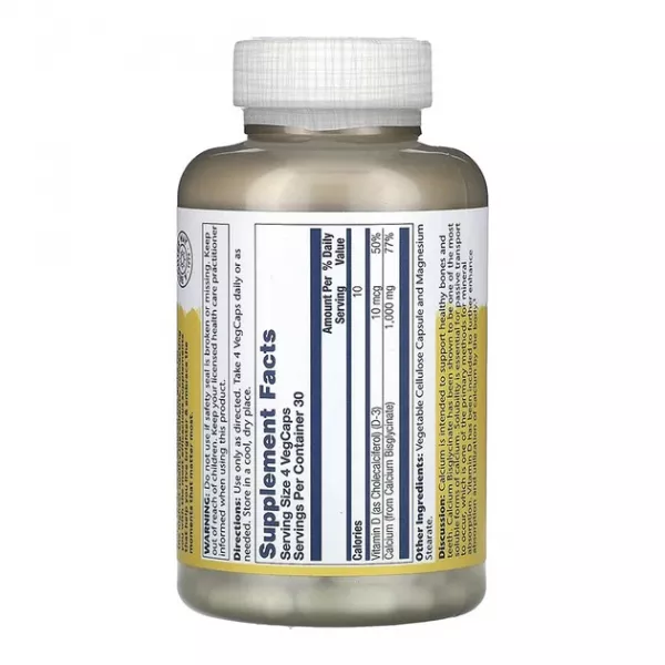 Solaray Calcium Bisglycinate with Vitamin D-3 1000 mg ����������� ������� 