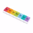 Memosan Rainbow 7-Grid Pill Single Row Pill Organizer 1pcs