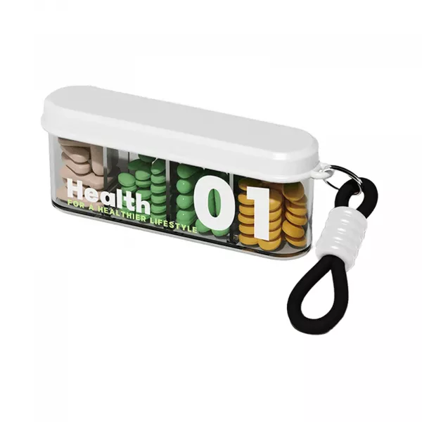 Memosan Health 01 Portable Pill Organizer With Lanyard ���������� ��� �������� ����������������� � 4 �����������, � ��������
