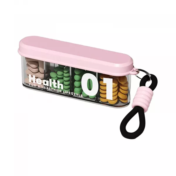 Memosan Health 01 Portable Pill Organizer With Lanyard ���������� ��� �������� ����������������� � 4 �����������, � ��������