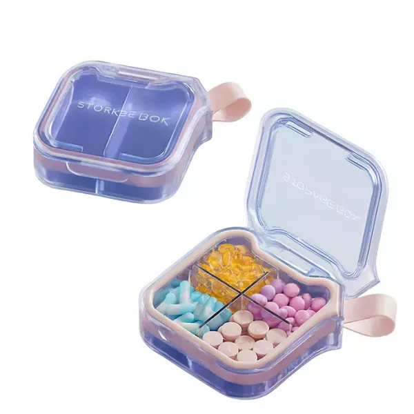 Memosan 4 Case Pill Organizer Pill Box & Travel Pill Case ���������� ��� �������� � 4 ����������