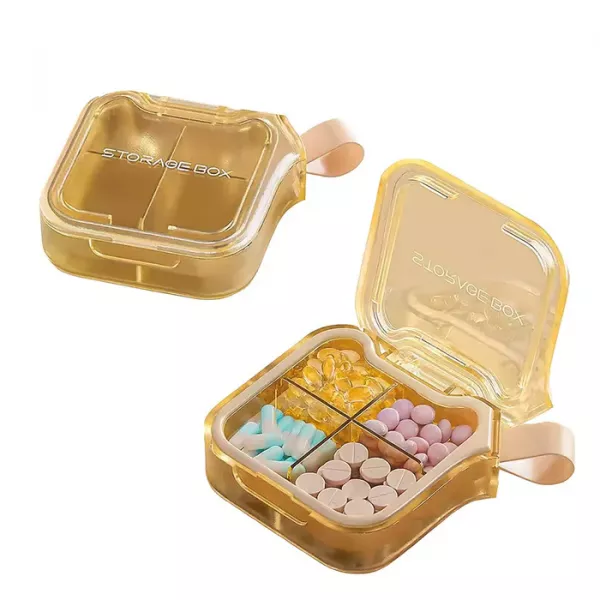 Memosan 4 Case Pill Organizer Pill Box & Travel Pill Case ���������� ��� �������� � 4 ����������