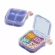 Memosan 4 Case Pill Organizer Pill Box & Travel Pill Case Purple