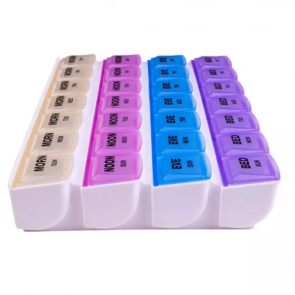 Memosan 7 Days 28 Compartment Pill Box ���������� ��� �������� �� 7 ���� �� 28 ���������, ������������