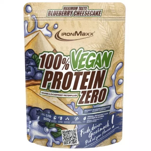 IronMaxx 100% Vegan Protein Zero Blueberry Cheesecake ��������� ������� 