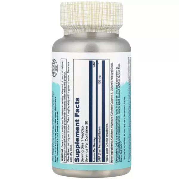 Solaray GABA 100 mg ĳ������ ������� 