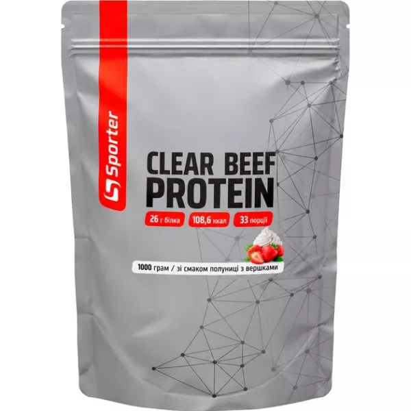 Sporter Clear Beef Protein Strawberries & Cream ������� ������� 