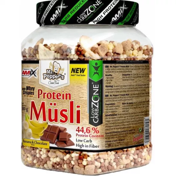 Amix Mr.Popper's Low Carb Protein Musli Banana & Chocolate ����������� ����� 