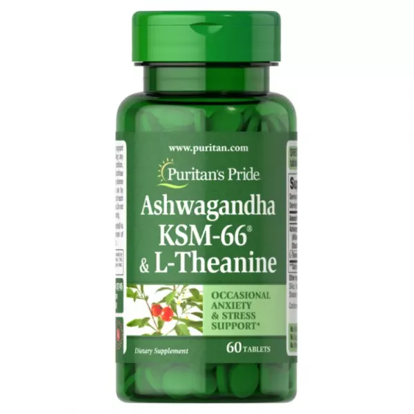 Puritan's Pride KSM-66 Ashwagandha & L-Theanine ����������� ������� 