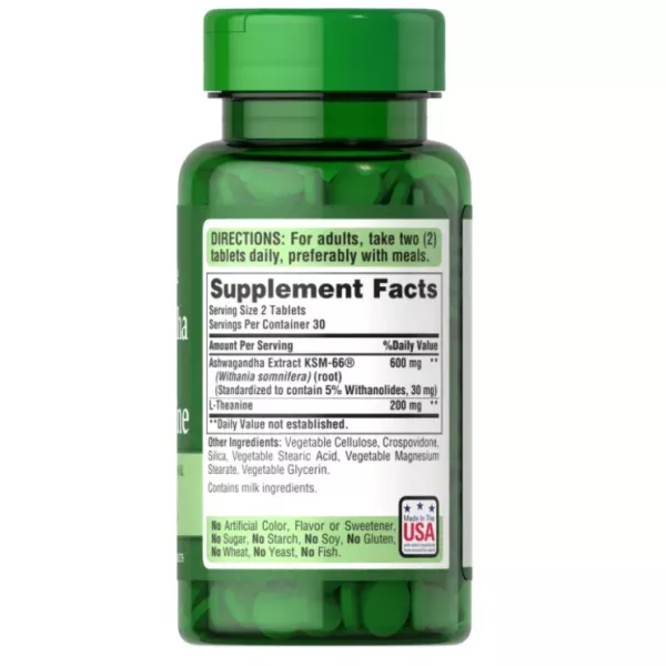 Puritan's Pride KSM-66 Ashwagandha & L-Theanine ����������� ������� 