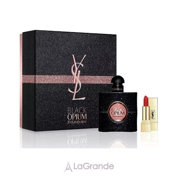 Yves Saint Laurent Black Opium ����� (��������������� ���� 50 �� + ������ Rouge Pur Couture 1 Le Rouge 1.5 �)