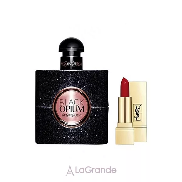Yves Saint Laurent Black Opium ����� (��������������� ���� 50 �� + ������ Rouge Pur Couture 1 Le Rouge 1.5 �)