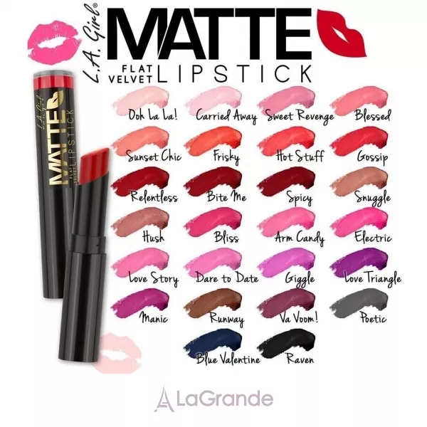 L.A. Girl Matte Flat Velvet Lipstick ������ ��� ���