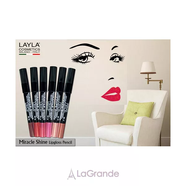 Layla Cosmetics Miracle Shine Lasting Lipgloss Pencil ������ �����-������ ��� ���